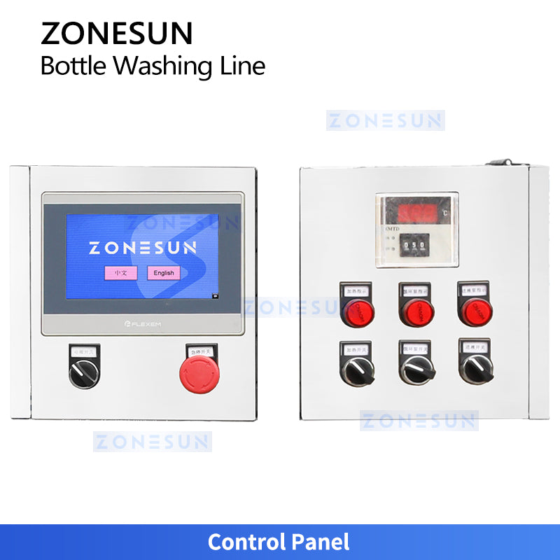 Pristine Surfaces: ZONESUN ZS-WBL3000 Automatic Bottle Washing & Air-Knife Drying Production Line