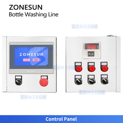 Pristine Surfaces: ZONESUN ZS-WBL3000 Automatic Bottle Washing & Air-Knife Drying Production Line