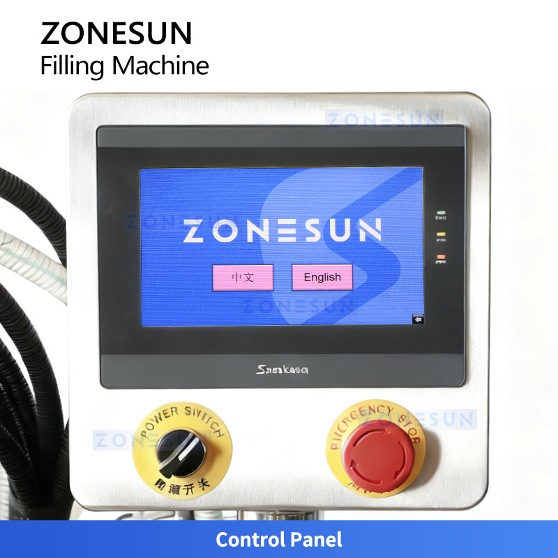 ZONESUN ZS-SV10HS Automatic 10-Head Servo Piston Filler for Viscous and Foamy Liquids