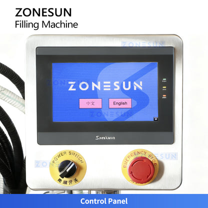 ZONESUN ZS-SV10HS Automatic 10-Head Servo Piston Filler for Viscous and Foamy Liquids