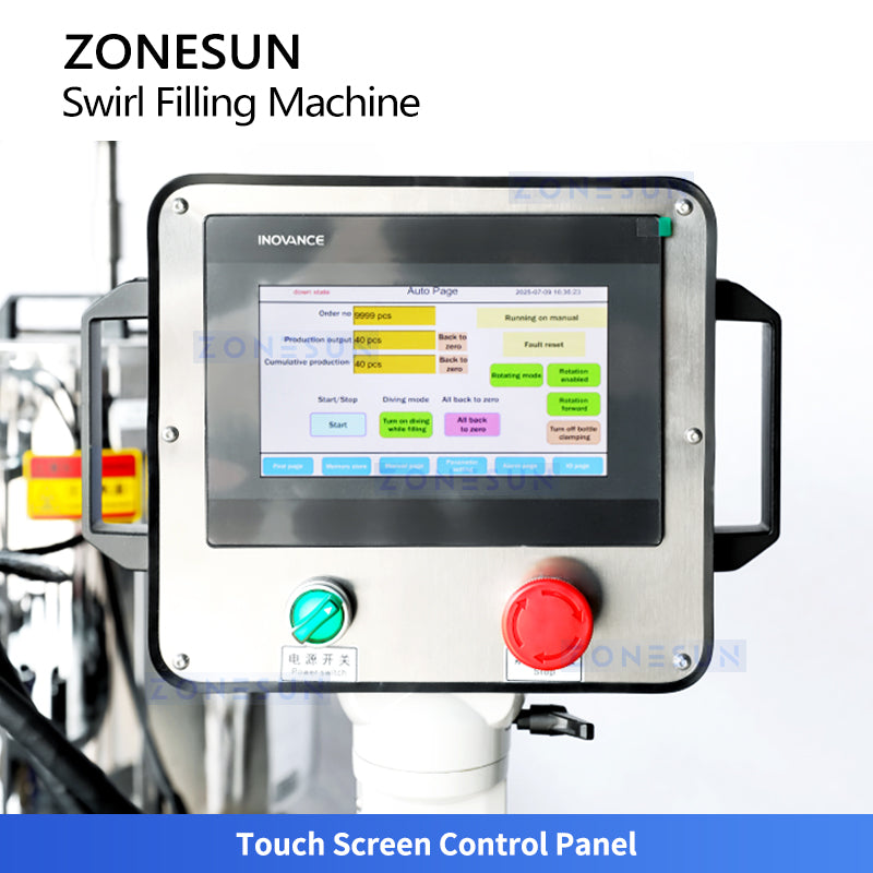 ZONESUN ZS-LG2C Dual-color Spiral Filler for Cosmetics & Paste for Cosmetic and Paste Products