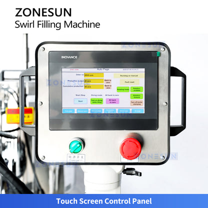 ZONESUN ZS-LG2C Dual-color Spiral Filler for Cosmetics & Paste for Cosmetic and Paste Products