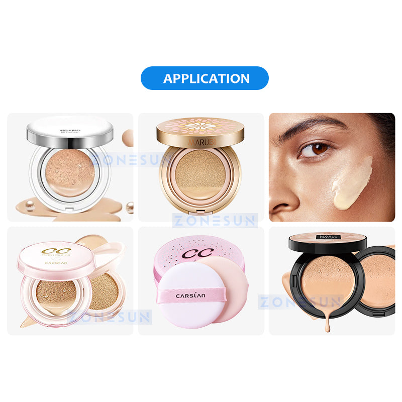ZONESUN ZS-GTBB2 Dual Head BB Cream Filling Machine for Air Cushion & Beauty Product Packaging