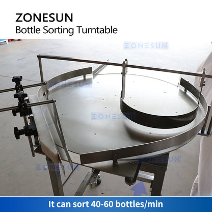 ZONESUN ZS-LP800N  Bottle Turntable Unscrambler For Production Line