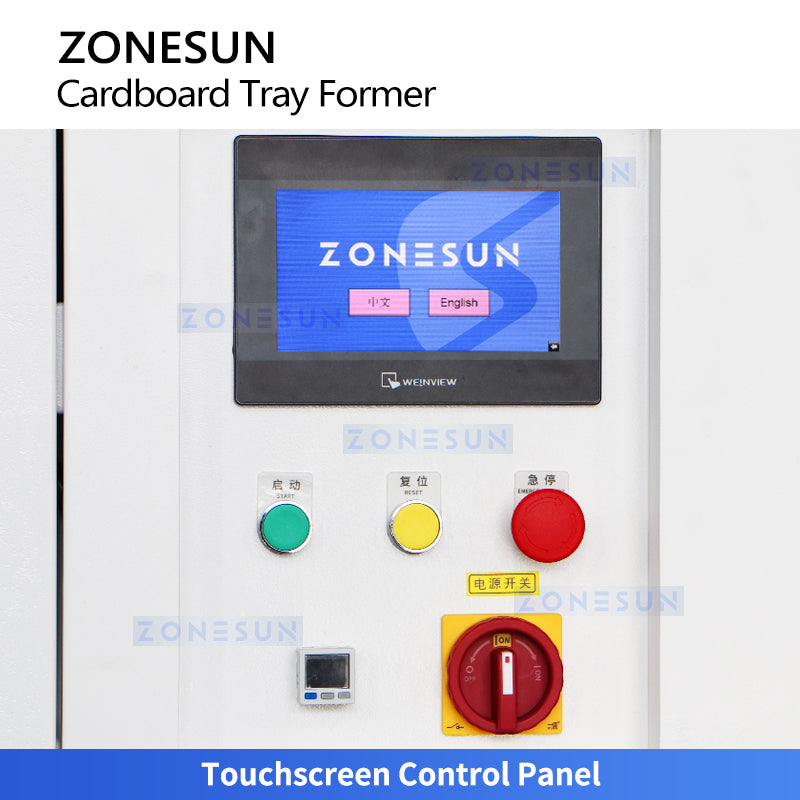 ZONESUN ZS-CSPM4T Automatic Cardboard Tray Forming Machine with Hot Melt Glue System