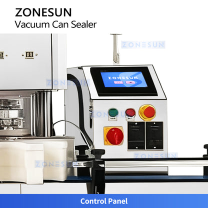 ZONESUN ZS-AFK200 Fully Automatic Vacuum Can Sealing Machine for Metal Packaging