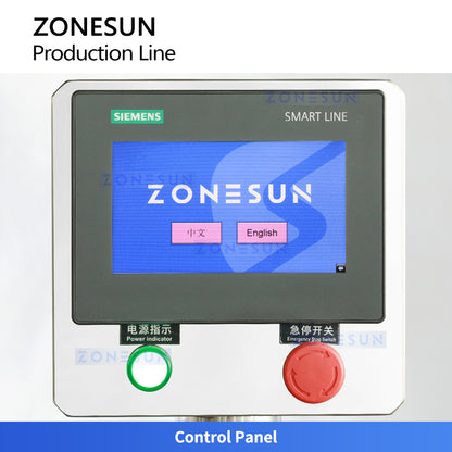 ZONESUN ZS-AFCL5 Automatic Small Bottle Filling Capping Labeling Line for Cosmetics & Chemicals