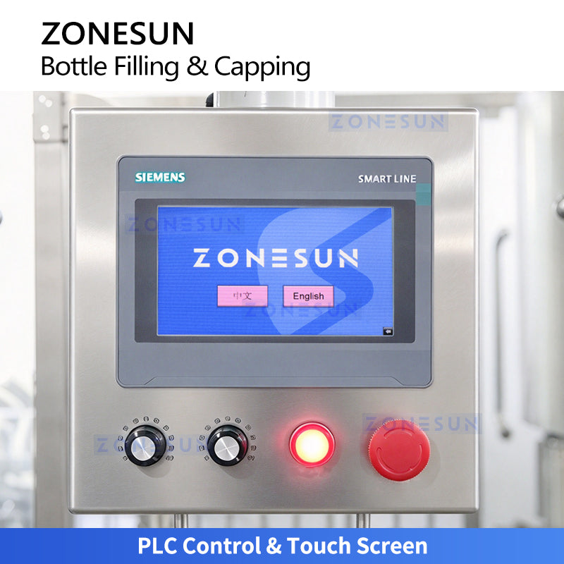 ZONESUN ZS-AFC16PB High-Speed Small Bottle Filling and Capping Machine with Dust Cover