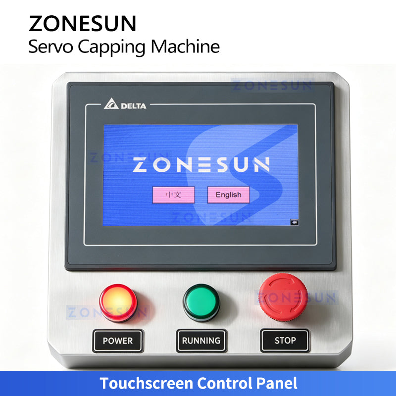 ZONESUN ZS-SVXG01 Automatic Servo Capping Machine for Bottles and Jars Packaging