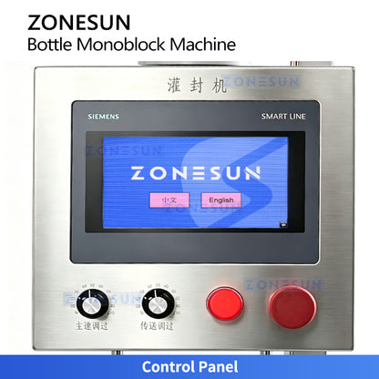 ZONESUN ZS-KGFX32 Automatic PP Bottle Air Washing Filling and Capping Monoblock Machine