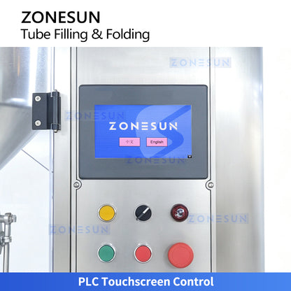 ZONESUN ZS-FS80A Automatic High Speed Aluminum Tube Filling Folding Sealing Machine