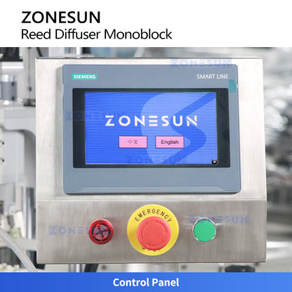 Fragrance Automation: ZONESUN ZS-AFC33B4 Reed Diffuser Filling & Stick Insertion Capping Machine