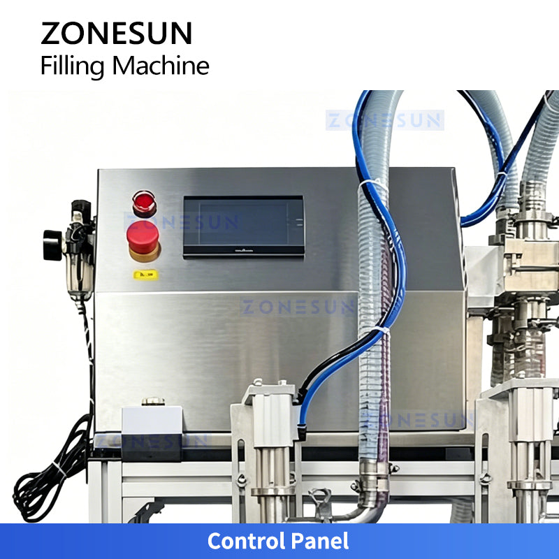 High Precision 1-20L Filling: ZONESUN ZS-TSM07 Servo Liquid Filler for Oil, Detergent & Chemicals