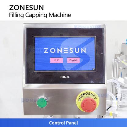 ZONESUN ZS-AFC32B Peristaltic Pump Liquid Filling and Capping Machine for Essential Oils & Eye Drops