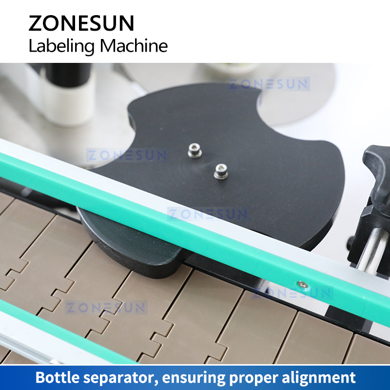 Label Machine Tappered Labels ZONESUN Automatic Tapered Label Applicator Bottle Labeling Machine Con