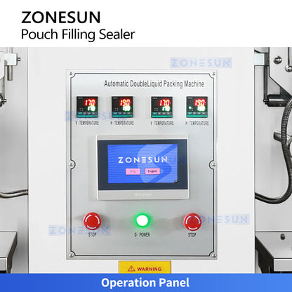 Zonesun ZS-GJH2 Dual Channel Liquid Pouch Filling Machine