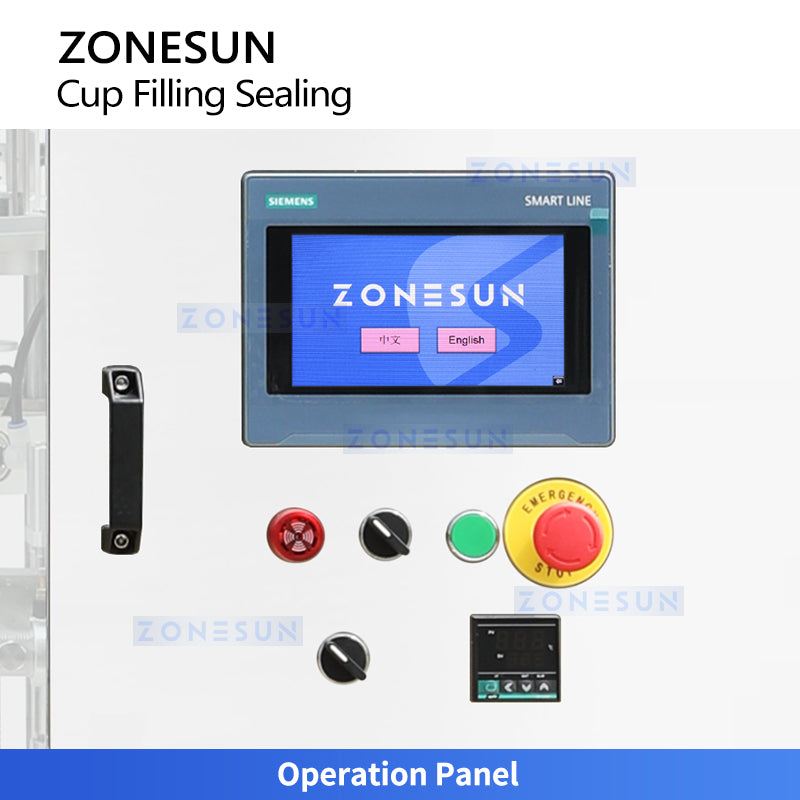 Full Automation: ZONESUN ZS-AFS02R Rotary Yogurt & Sauce Cup Filling, Sealing & Capping Machine