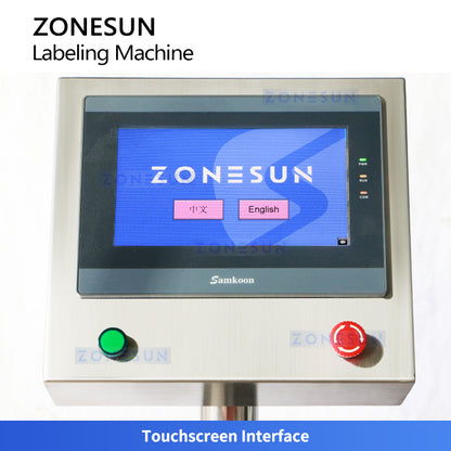 ZONESUN ZS-TB822X Automatic Top and Multi Sided Labeling Machine with Date Coding System for Bottles Boxes and Industrial Packaging