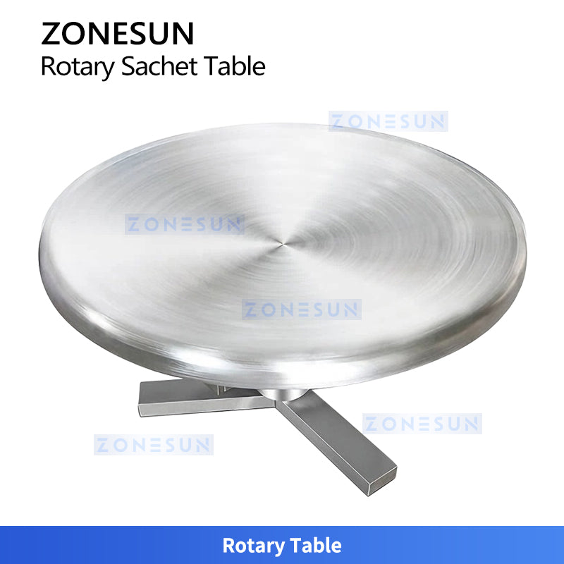 ZONESUN ZS-LP1200L Stainless Steel Rotary Turntable Sachet Accumulation Table Machine
