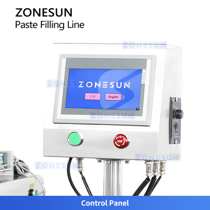 ZONESUN ZS-FAL180C8 Desktop Paste 2 Nozzles Filling Capping and Labeling Machine