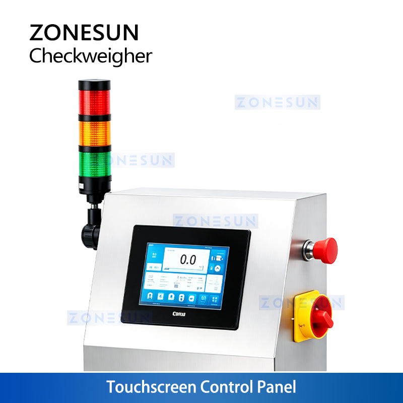 ZONESUN ZS-MD910K Automatic LCD Metal Detector Checkweigher Machine with Reject System