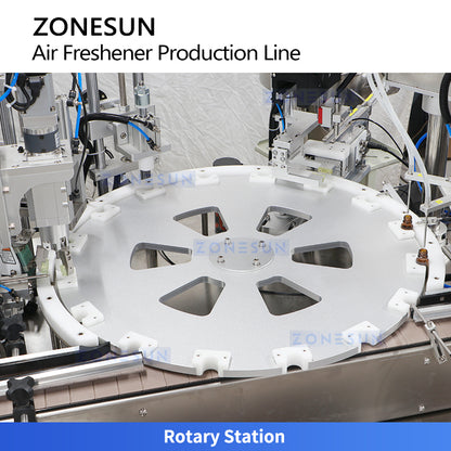 Full Automation: ZONESUN ZS-AFCL11 Car Air Freshener Filling Capping and Cartoning Production Line