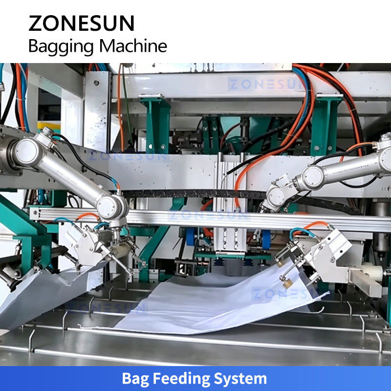 Full Automation: ZONESUN Z5-AG300 Automatic 50kg Bagging Machine for Fertilizer, Feed & Grain