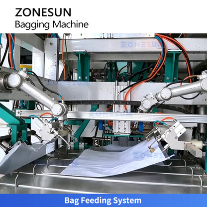 Full Automation: ZONESUN Z5-AG300 Automatic 50kg Bagging Machine for Fertilizer, Feed & Grain