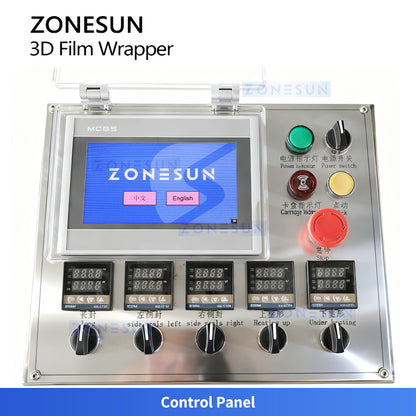 ZONESUN ZS-TD400 High-Speed Cellophane Wrapping Machine for Cosmetic, Pharmaceutical, and Gift Boxes