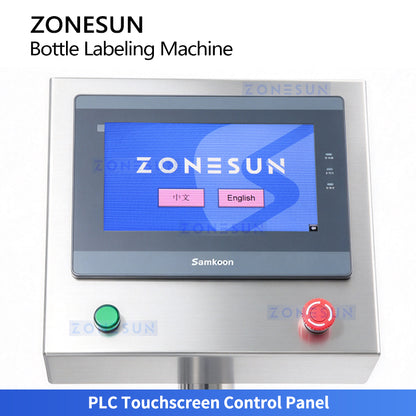 ZONESUN ZS-TB821 Automatic Round Bottle Jar Single Side Self Adhesive Sticker Labeling Machine