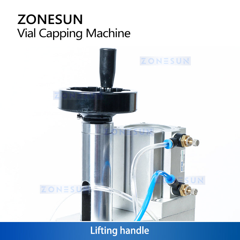 Zonesun ZS-YG08B 13/20mm Pneumatic Aluminum Plastic Penicillin Capping Machine