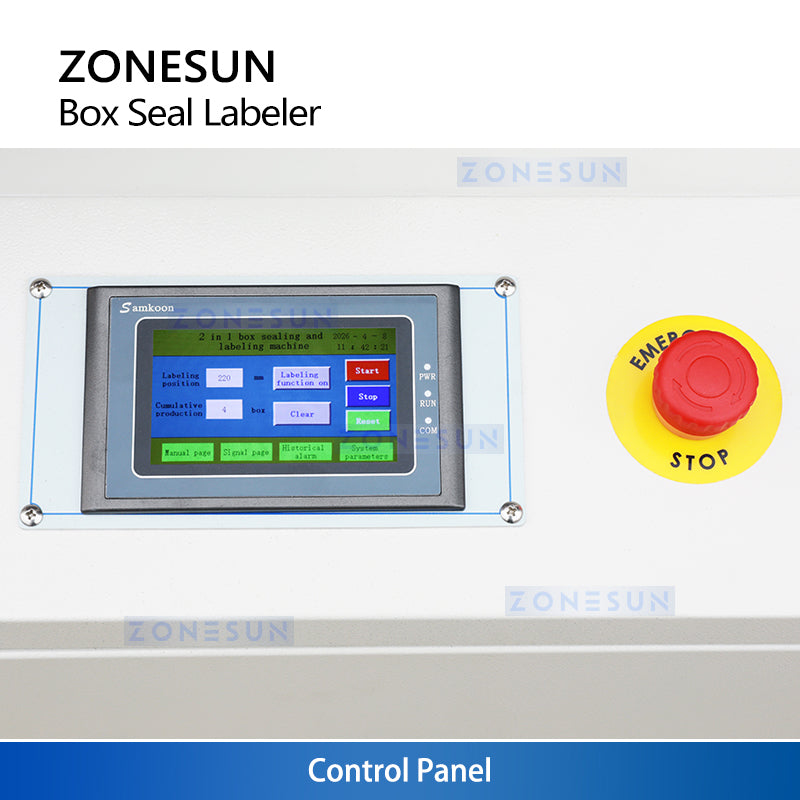 ZONESUN ZS-FKC4650 Automatic Carton Sealer Integrated Labeling Machine Express Parcel Sealing