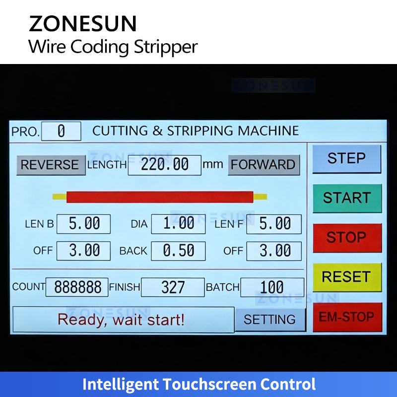 ZONESUN ZS-EW30 Automatic Wire Cutting Stripping and Coding Machine for Cable Processing