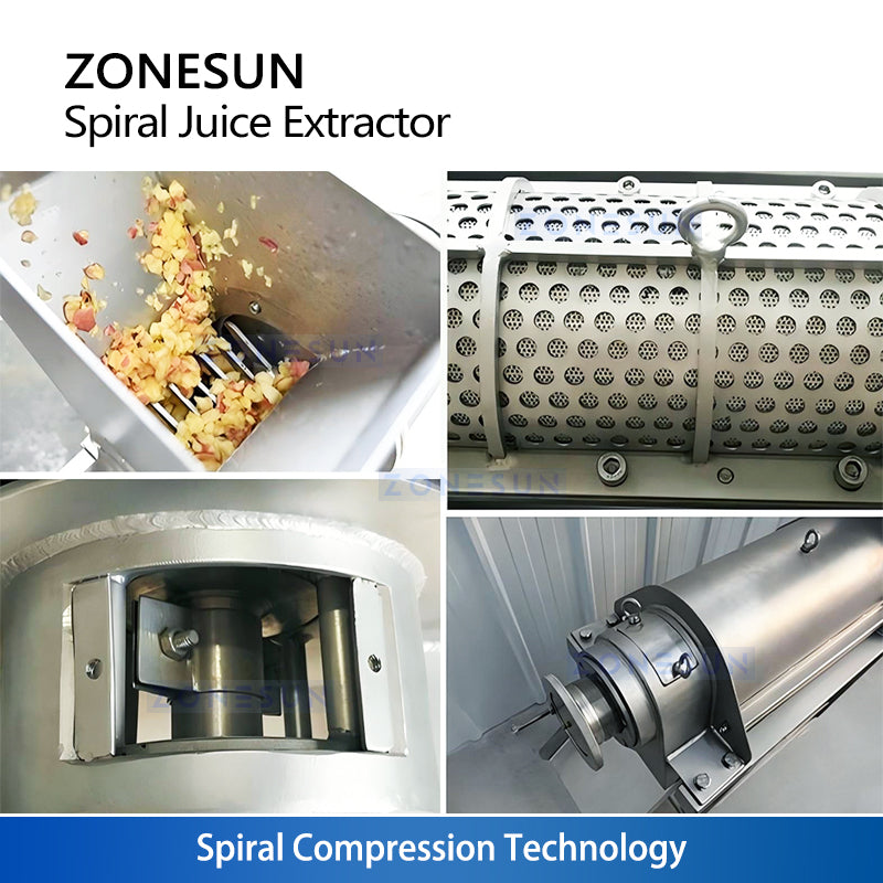 Heavy Duty Press: ZONESUN ZS-ZJ01 Industrial Screw Type Fruit & Vegetable Juice Extractor Machine