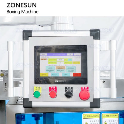 ZONESUN ZS-MSZH50N Automatic Cartoning Machine with Leaflet Insertion Box For Lip Gloss Essential Oil Bottle