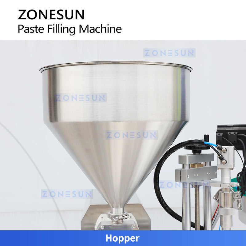 High Precision:ZONESUN ZS-AFC19B Rotor Pump Paste Filling and Capping Machine for Cosmetic Cream&Gel