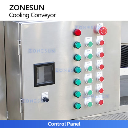 Rapid Cool: ZONESUN ZS-CT5 Industrial Air-Cooling Mesh Belt Conveyor for Roasted Nuts & Fried Foods