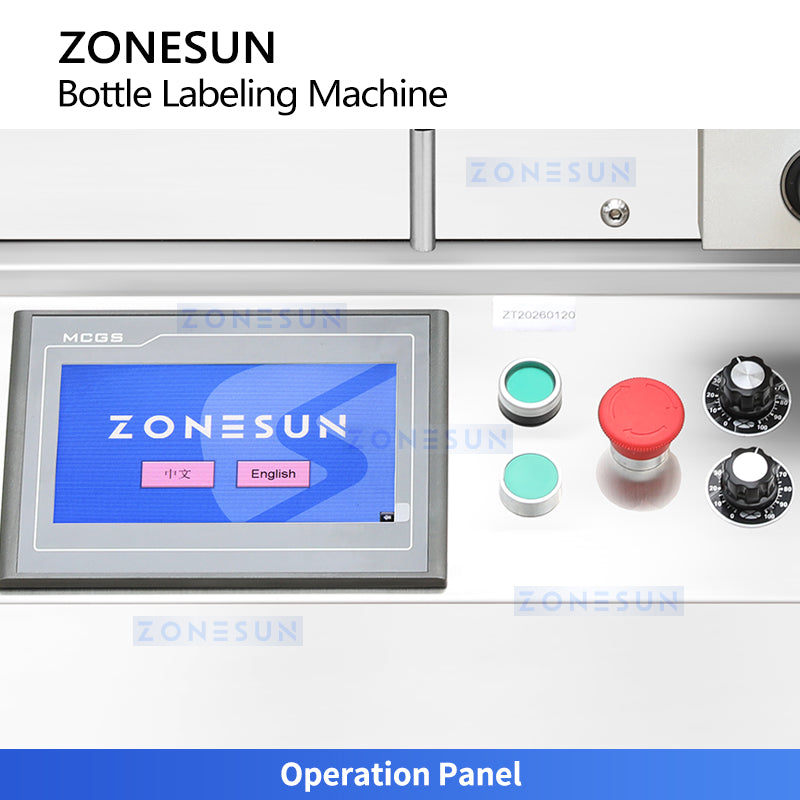 ZONESUN ZS-TB500 Double Side Round Bottle Positioning and Labeling Machine