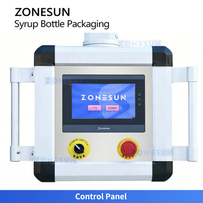 ZONESUN ZS-FAL180V10 Automatic Liquid Syrup Bottle Filling & Dual Capping Machine Line