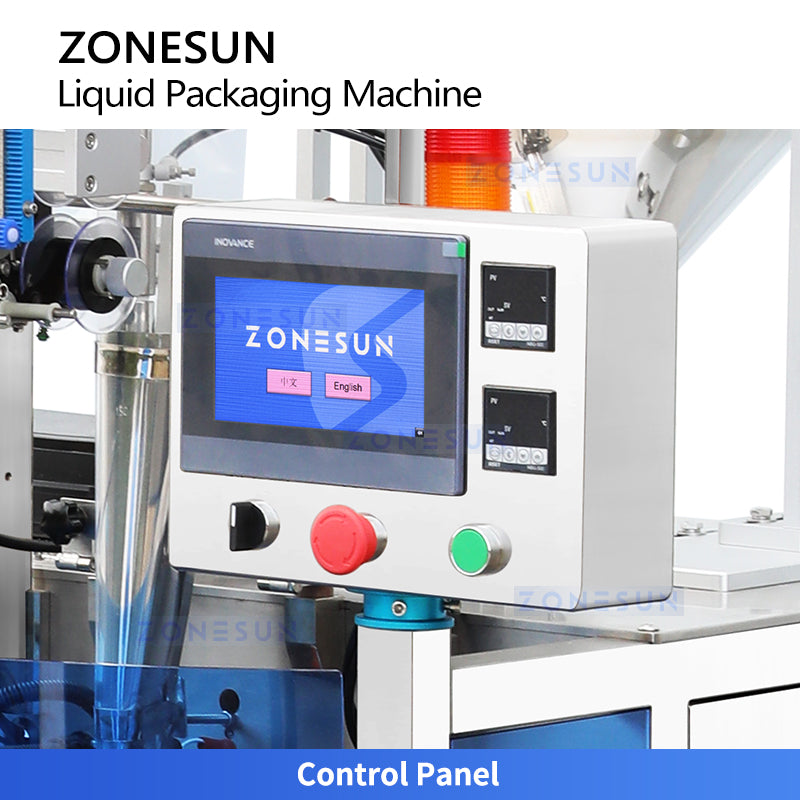High Speed Tech: ZONESUN ZS-FS220UB Automatic Pouch Packaging Machine for Sauce, Shampoo & Juice