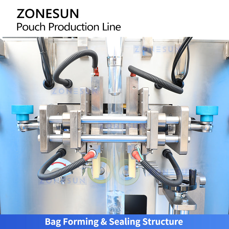 VFFS Tech: ZONESUN ZS-FSL220 Automatic Small Liquid Pouch Filling, Sealing & Print Labeling Line