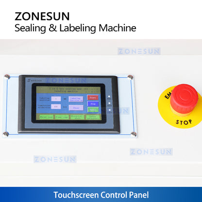 ZONESUN ZS-FKC4650S Automatic Carton Sealing and Labeling Machine with Ink Coding
