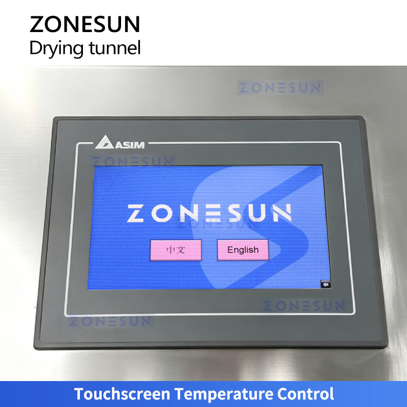 ZONESUN ZS-UVS3 4.5M Hot Air Circulation Bottle Drying Tunnel Oven