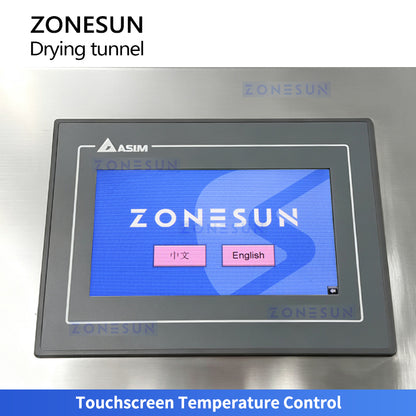 ZONESUN ZS-UVS3 4.5M Hot Air Circulation Bottle Drying Tunnel Oven
