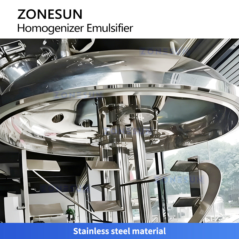 ZONESUN ZS-LTR500: Vacuum Homogenizer Emulsifying Mixer for Cosmetic Cream & Ointment Production