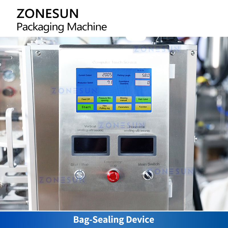 ZONESUN ZS-SJB90 VFFS Pyramid Tea Bag Making Machine Herbs Flower Vertical