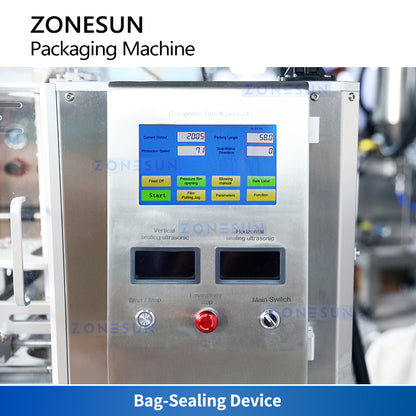 ZONESUN ZS-SJB90 VFFS Pyramid Tea Bag Making Machine Herbs Flower Vertical