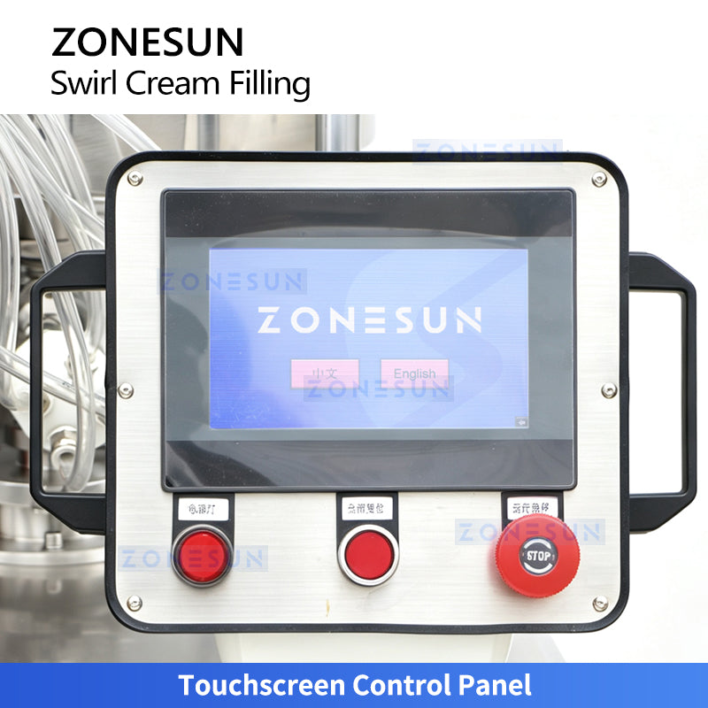 ZONESUN ZS-RSV4L Semi-Automatic 4-Color Swirl Cream Servo Piston Filling Machine