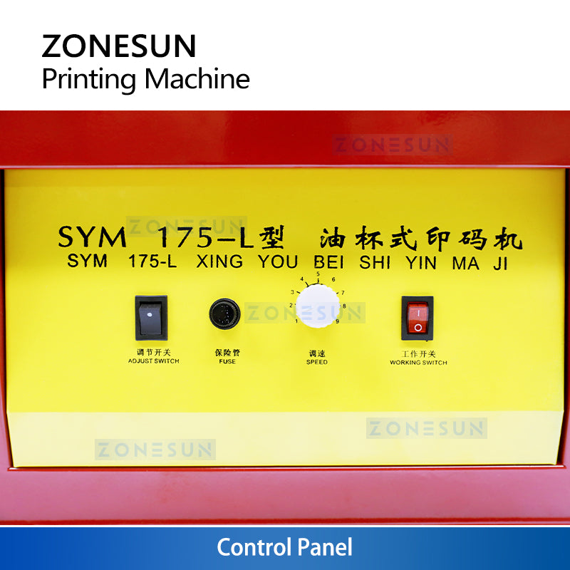 ZONESUN ZS-SYM175 Semi-Automatic Ink Printing Machine for Date, Batch and Logo Marking