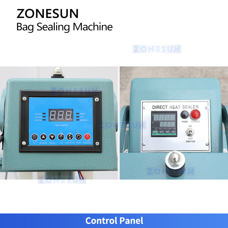 Heavy Duty Sealing: ZONESUN ZS-FK200 Pneumatic Constant Direct-Heat Foil & Composite Bag Sealer